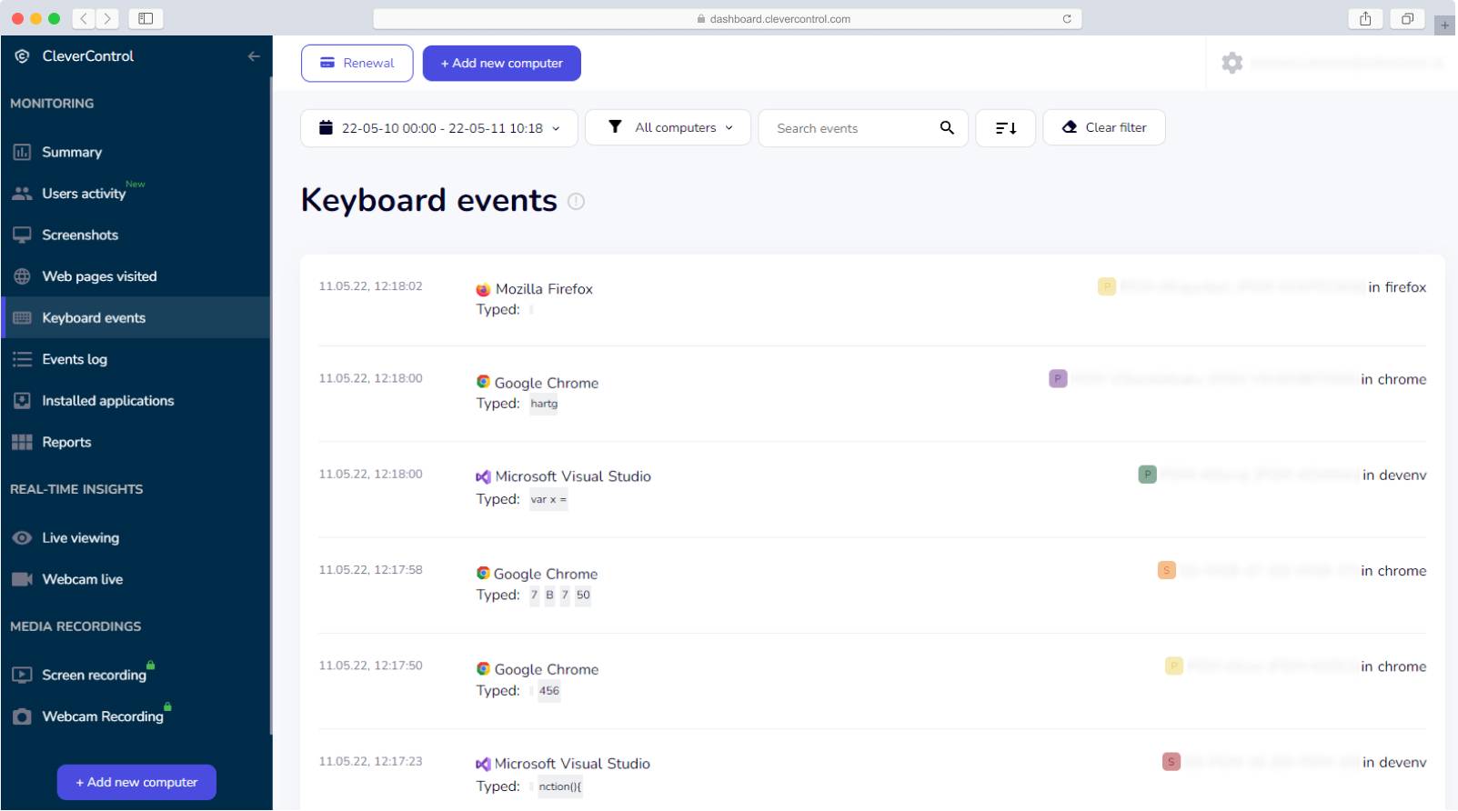 Запись нажатия клавиш на клавиатуре (Кейлоггер)